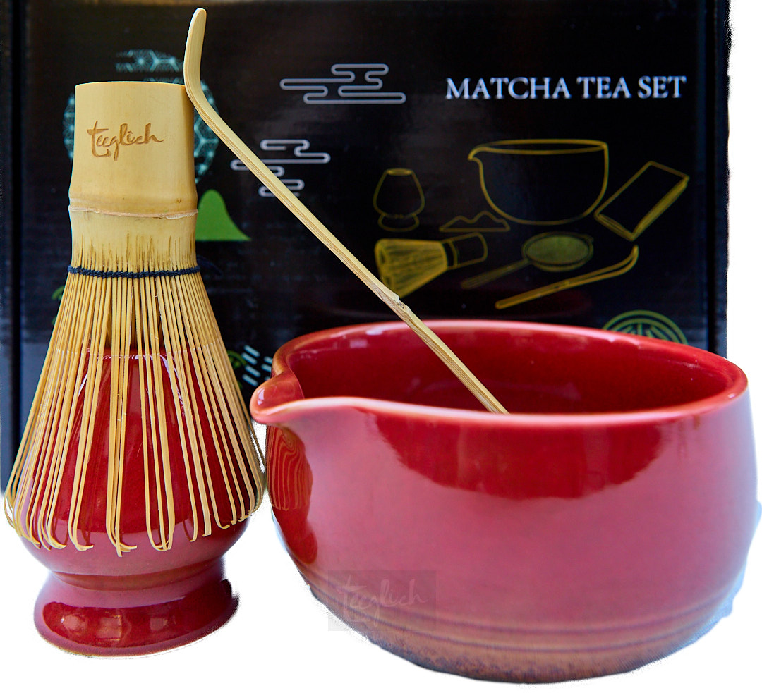Matcha Tee-Set (4 Teile) - Rot - Brewed