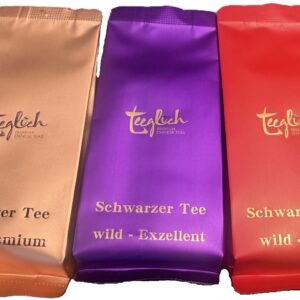 Schwarzer Tee Wild Exzellent + Premium + Extra – Geschenkset je Sorte 2 x 5g - Packaged